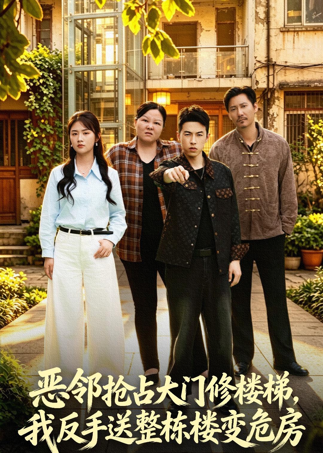 恶邻抢占大门修楼梯，我反手送整栋楼变危房(全集)